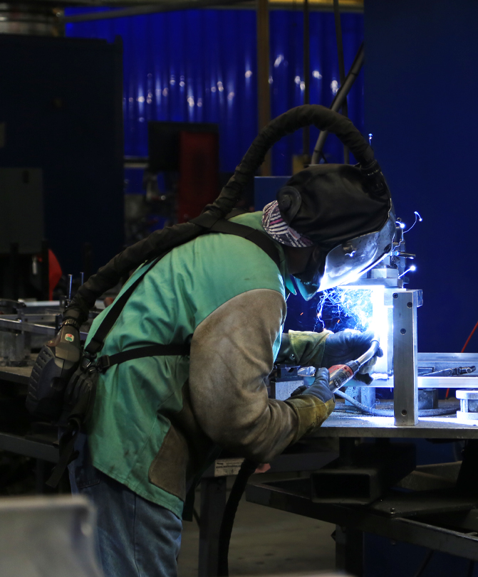 Waev manufacturing team welder in Anaheim