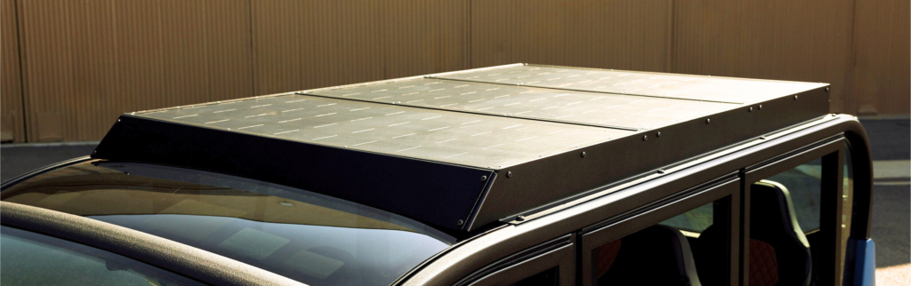 GEM solar panels maximize drive time between charges by harnessing renewable energy